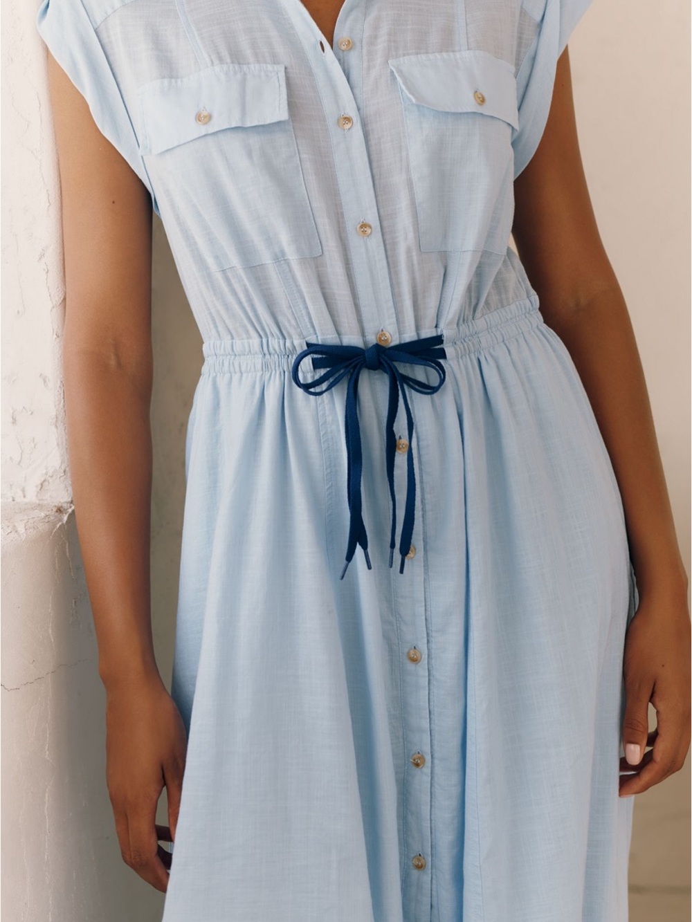 Cerulean Button-Front Women’s Skirt -Anthropologie